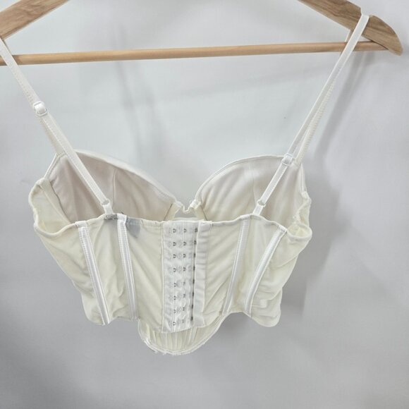 Windsor White Satin Bustier Corset Size Small - Picture 2 of 14